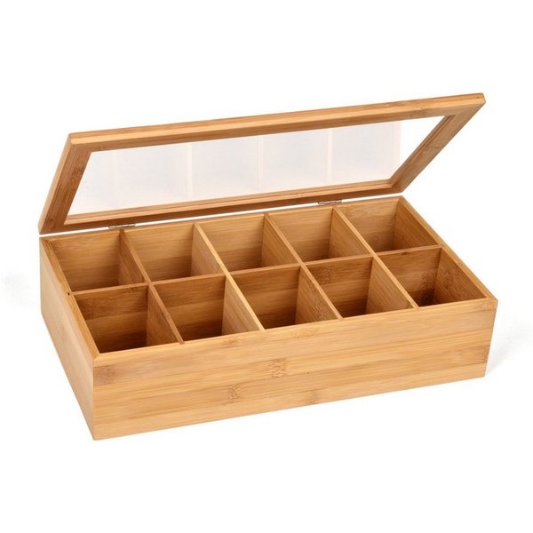 GRÄWE Teebox GRÄWE Teebox aus BAMBUS 10 Fächer, Bambus