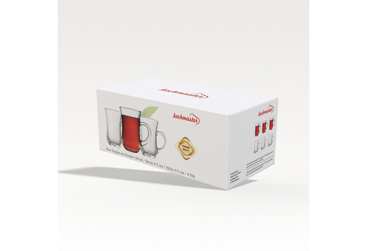 kochmaster Teeglas Kochmaster NIRA Teeglas mit Henkel 130 ml, 6 tlg., 6-tlg. – Bild 4 von 4