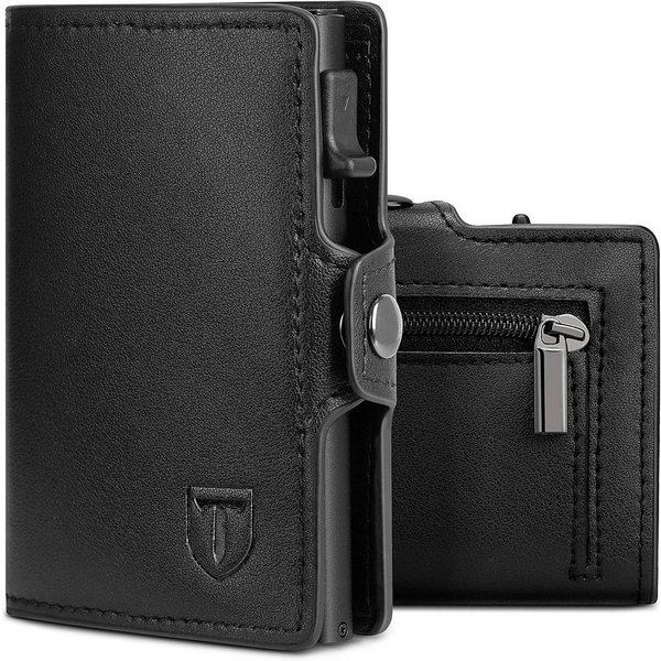 TEEHON Geldbörse Geldbeutel Herren Slim Wallet mit RFID-Schutz (Premium Leder Portemonnaie Herren mit Münzfach, 1-tlg., Tragbar und Langlebig Brieftasche Herren