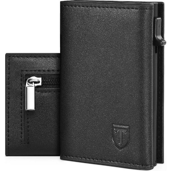 TEEHON Geldbörse Magnetischer Slim Wallet, Herren- Geldbeutel (mit Münzfach & RFID Schutz & ID-Fenster, Mini Portmonee Geldbeutel kartenetui für Karten, 1-tlg),