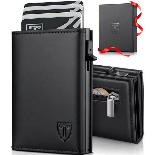 TEEHON Geldbörse Smart Wallet 3.0, Portmonee Herren Leder mit Magnetverschluss (1-tlg., Ultradünnes Slim Wallet & Kartenetui, RFID Blockierend), Minimalistische