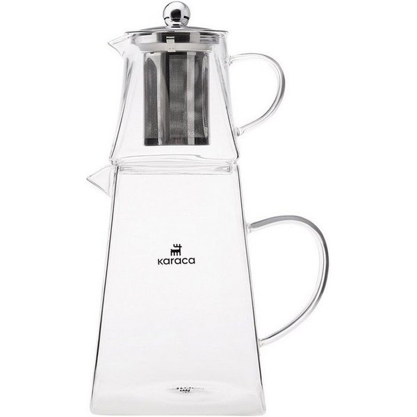 Karaca Teekanne Karaca Giza Glas-Teekannen-Set, 1.95L, Türkischer Teebereiter, 1.95 l, (3-St)