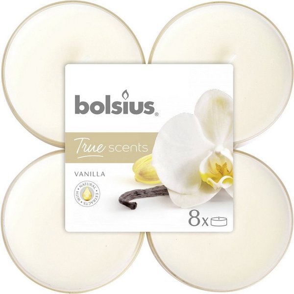 Bolsius Teelicht Bolsius Duftteelichter Maxi Vanille, Höhe 1,17 cm