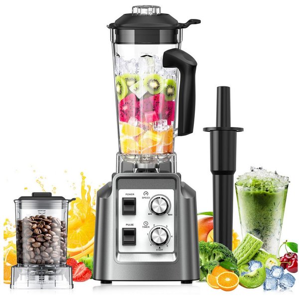 Teendow Standmixer HS-209D Smoothie Maker Mixer Hochleistungsmixer, BPA-frei, 2L, 1800 W, Mahlbare Kaffeebohnen