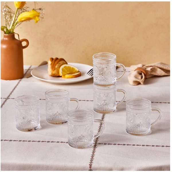 Karaca Teeservice Karaca Margo 6-teiliges Teeglas Teeservice Teetasse Set
