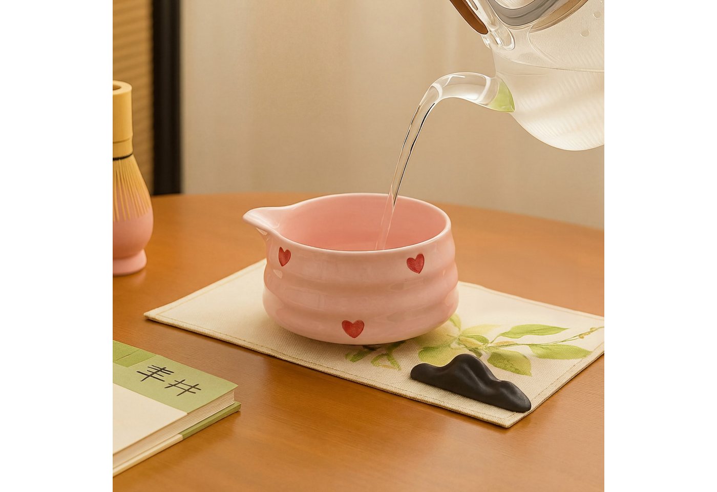 Roxlin Teeservice Roxlin Matcha Set (7-teilig) Keramik, Bambus-Besen, Schale & Zubehör, 1 Personen, Keramik – Bild 4 von 5