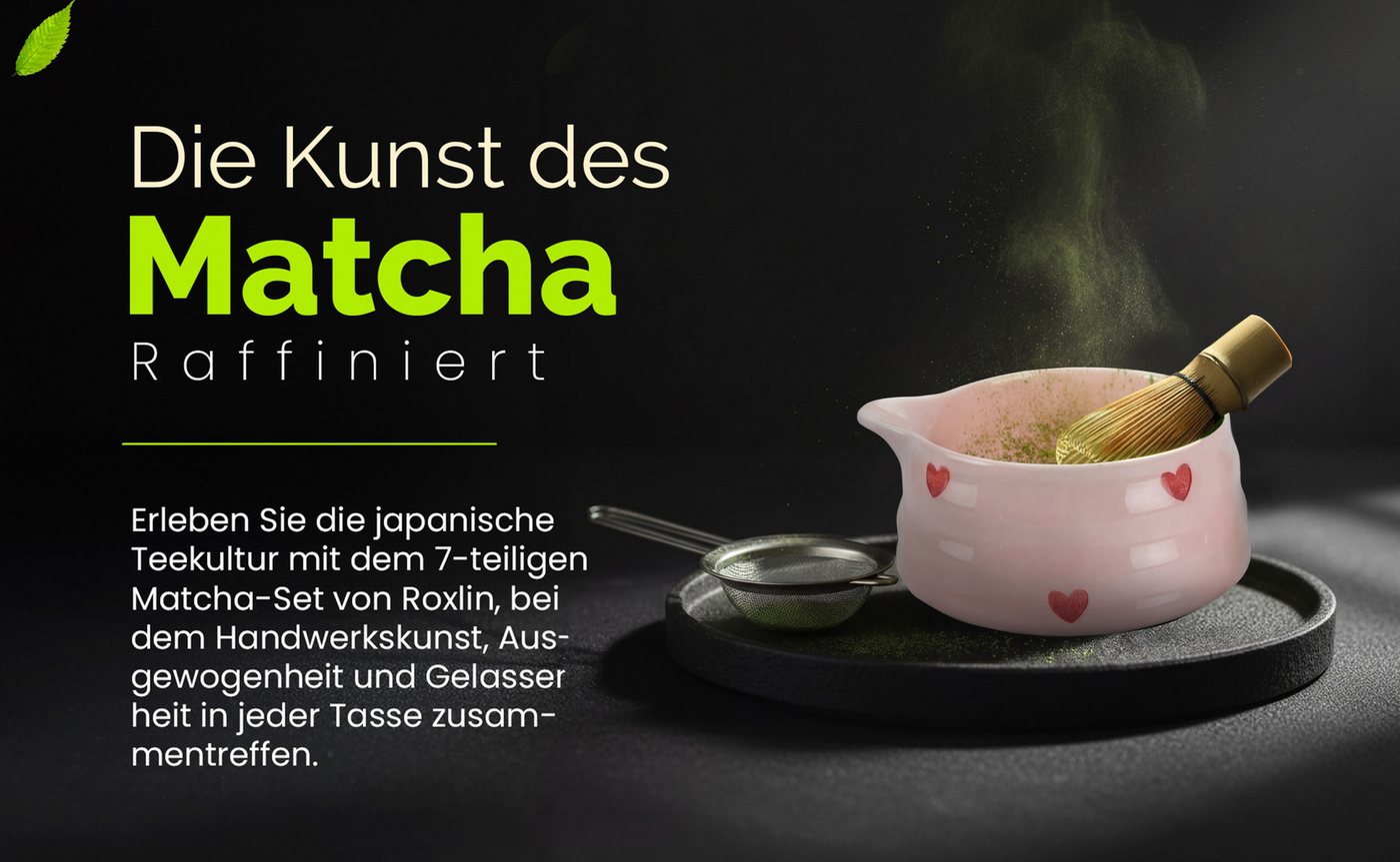 Roxlin Teeservice Roxlin Matcha Set (7-teilig) Keramik, Bambus-Besen, Schale & Zubehör, 1 Personen, Keramik – Bild 5 von 5