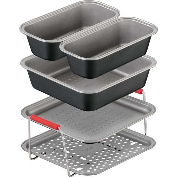 Tefal Backform Dail'Easy, Backeinsatz für die Heißluftfritteuse, (Set 5-tlg), stapelbar, antihaftbeschichtet