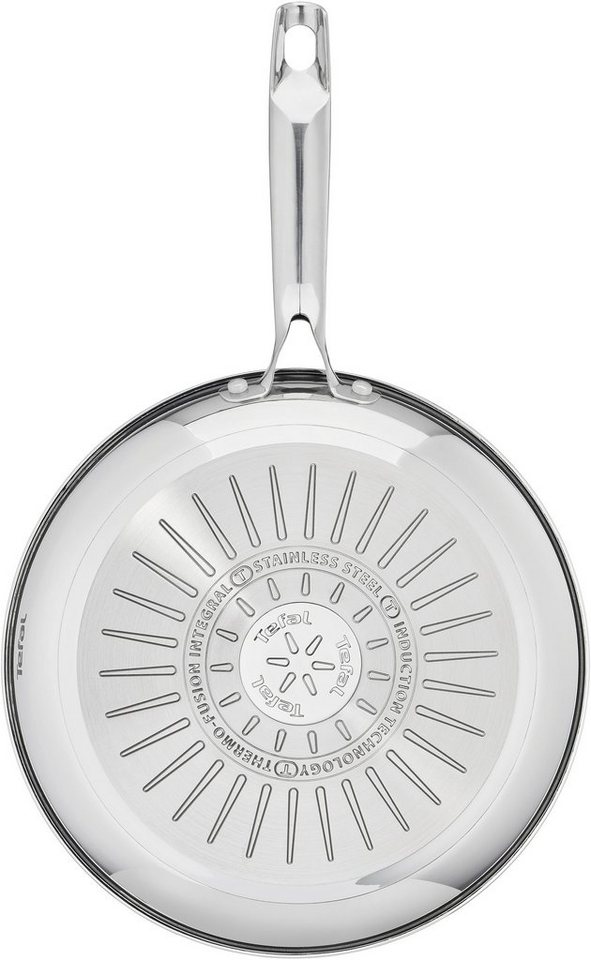 Tefal Bratpfanne Duetto+, langlebige Antihaftversiegelung, Thermo-Signal, Edelstahl, Premium Edelstahl, Induktionspfanne, für alle Herdarten geeignet – Bild 4 von 5