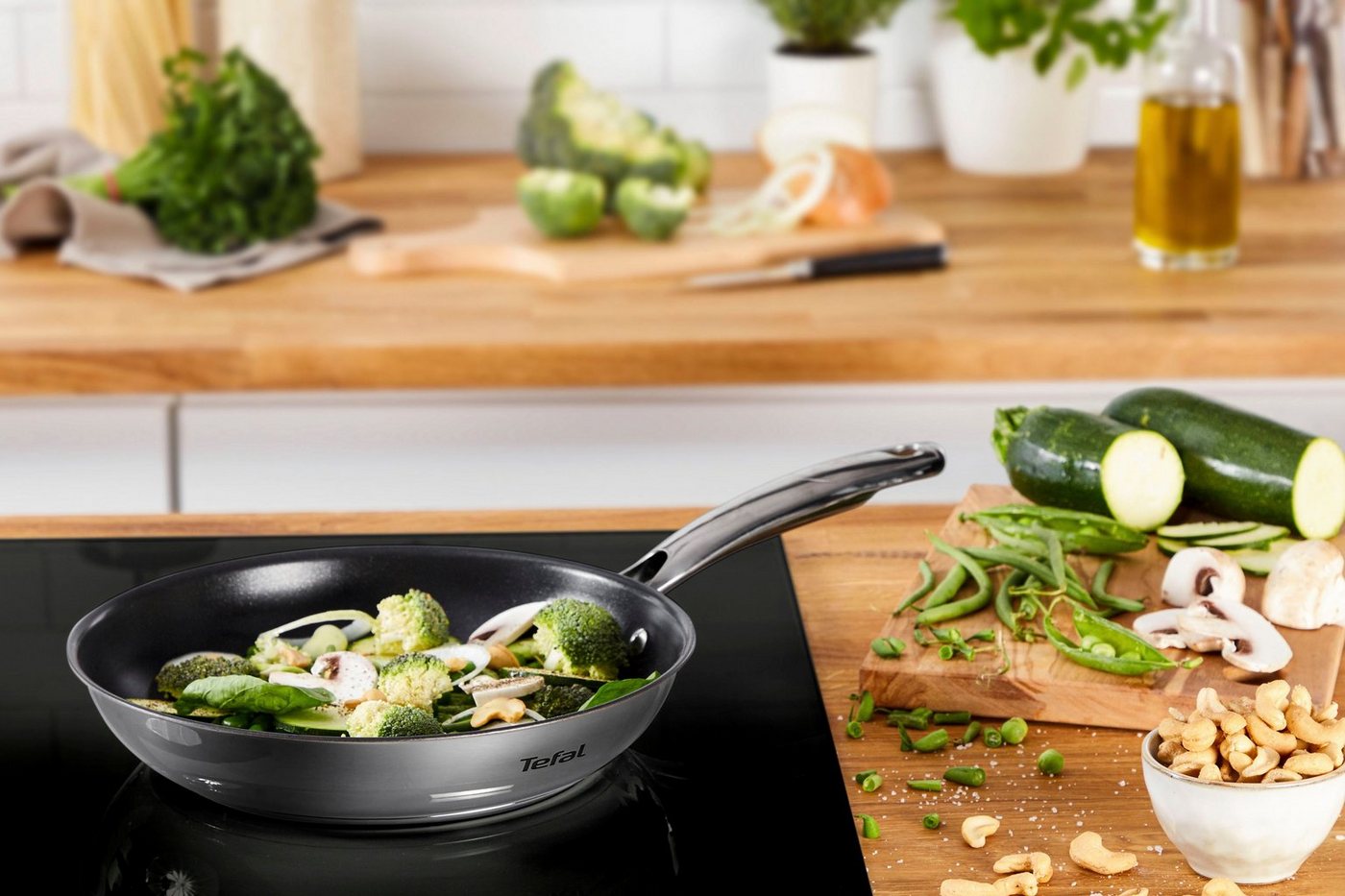 Tefal Bratpfanne Duetto+, langlebige Antihaftversiegelung, Thermo-Signal, Edelstahl, Premium Edelstahl, Induktionspfanne, für alle Herdarten geeignet – Bild 5 von 5