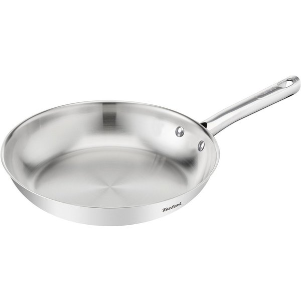 Tefal Bratpfanne Duetto On, Edelstahl (1-tlg), unversiegelt, Induktion, genieteter Griff, backofengeeignet