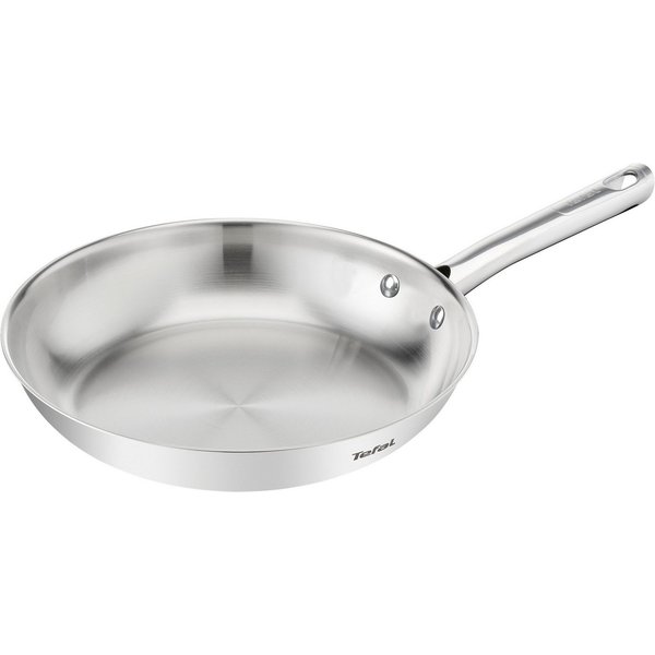Tefal Bratpfanne Duetto On, Edelstahl (1-tlg), unversiegelt, Induktion, genieteter Griff, backofengeeignet