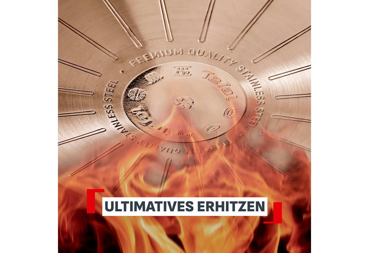 Tefal Bratpfanne Emotion+, Edelstahl (1-tlg), Premium Edelstahl, Induktion, spülmaschinenfest, hochglanzpoliert – Bild 5 von 5