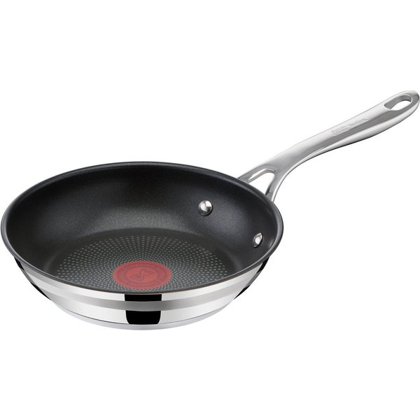 Tefal Bratpfanne Jamie Oliver Cook Smart, Pfanne Induktion mit Antihaftversiegelung, Edelstahl, Thermo-Signal bei idealer Bratttemperatur, für alle Herdarten ge