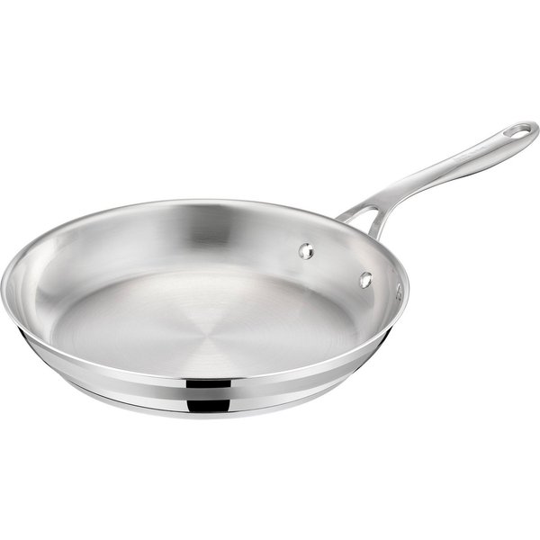 Tefal Bratpfanne Jamie Oliver E31104 Cook Smart, Edelstahl 18/10, unbeschichteter Edelstahl, Thermo-Fusion, induktionsgeeignet