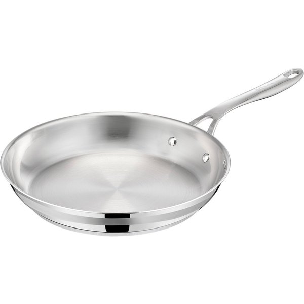 Tefal Bratpfanne Jamie Oliver E31104 Cook Smart, Edelstahl 18/10, unbeschichteter Edelstahl, Thermo-Fusion, induktionsgeeignet