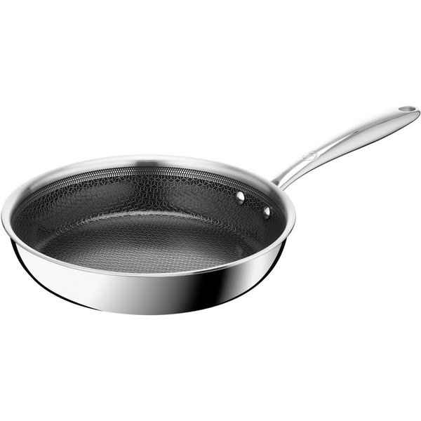 Tefal Bratpfanne Master Mesh, Edelstahl (1-tlg), HybridMesh-Technologie, mineralische Oberfläche, induktionsgeeignet