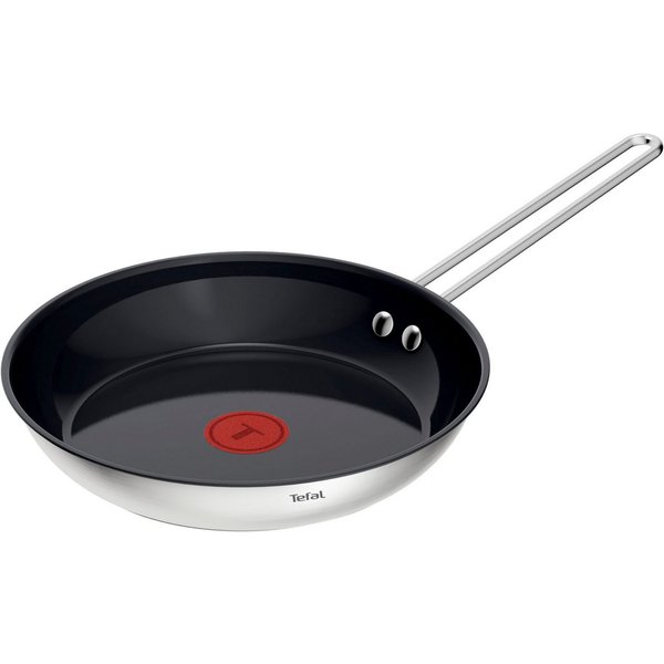 Tefal Bratpfanne Nordica, beschichtete Pfanne Induktion, Thermo-Signal-Technologie, Edelstahl, minimalistisches Design, robuster Griff, geeignet für alle Herdar