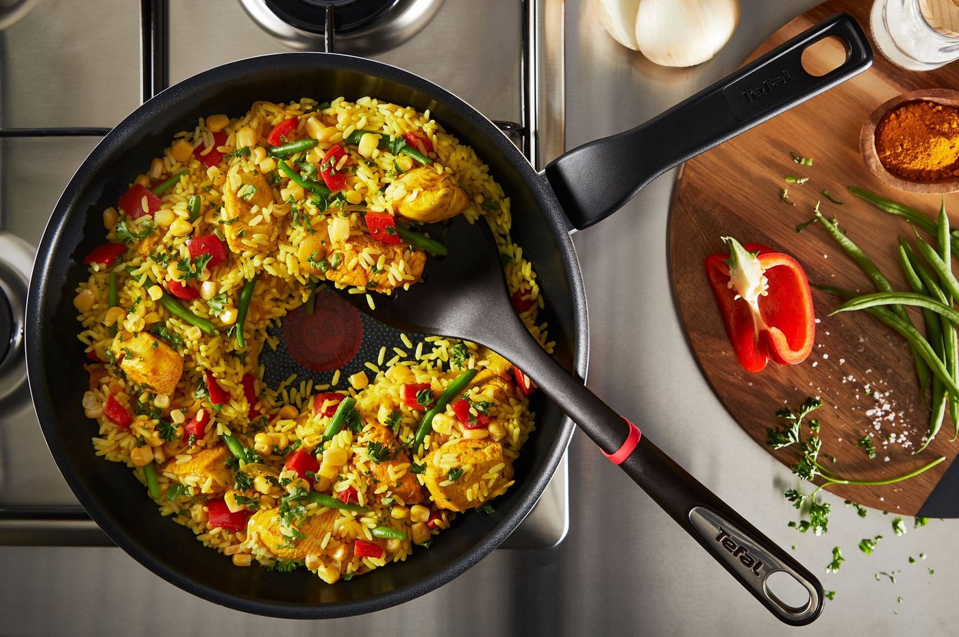 Tefal Bratpfanne XL Force, Aluminium (1-tlg), Antihaft, Thermo-Signal, tiefe Form, alle Herdarten außer Induktion – Bild 4 von 5