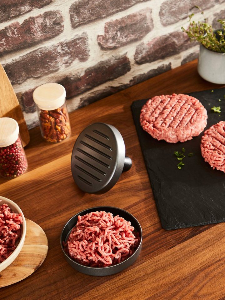 Tefal Burgerpresse K18511, Aluminiumguss, (Hamburger-Presse) für perfekte Fleisch-, Fisch- & Veggie-Burger – Bild 3 von 5