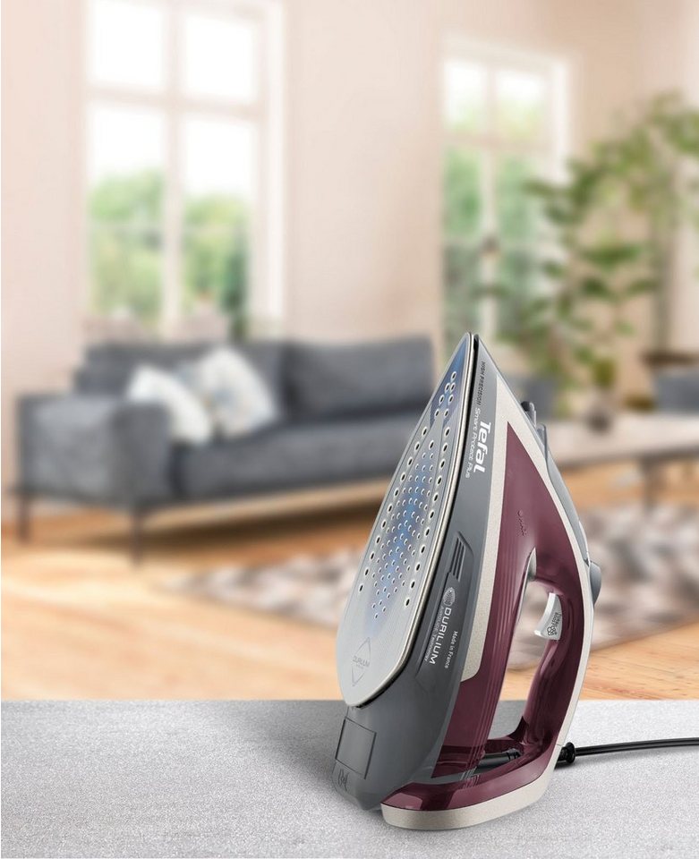 Tefal Dampfbügeleisen Smart Protect Plus, 2800W, 40 g/Min. kontinuierliche Dampfabgabe, 2800 W, automatische Abschaltung, Vertikaldampf, weinrot/grau, FV6870 – Bild 4 von 5