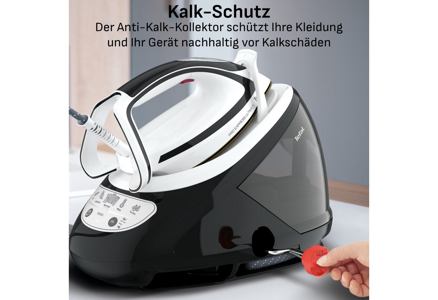 Tefal Dampfbügelstation Pro Express Ultimate, starker 8-Bar-Druck, 1,9 L Wassertank, 1900 ml Wassertank, Dampfstoß: 520 g/Min., Dauerdampfmenge: 120 g/Min., GV9 – Bild 3 von 5