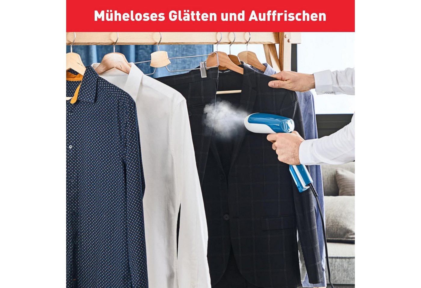 Tefal Dampfbürste DT6131 Access Steam First, Dampfglätter, 1300 W, 15 Sek Aufheizzeit, kontinuierliche Dampfabgabe 20 g/Min., 70 ml Tank – Bild 3 von 5