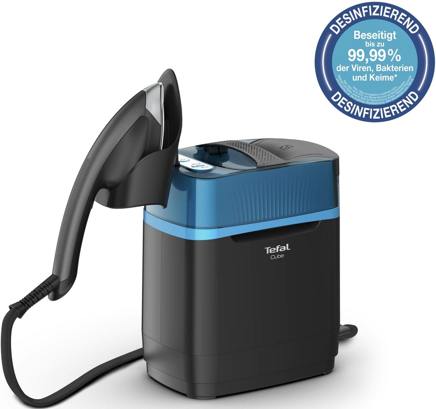Tefal Dampfbürste UT2020 Cube, 2200 W, desinfizieren,vertikales Dampfreinigen, Dampfmenge bis zu 90 g/min – Bild 5 von 5