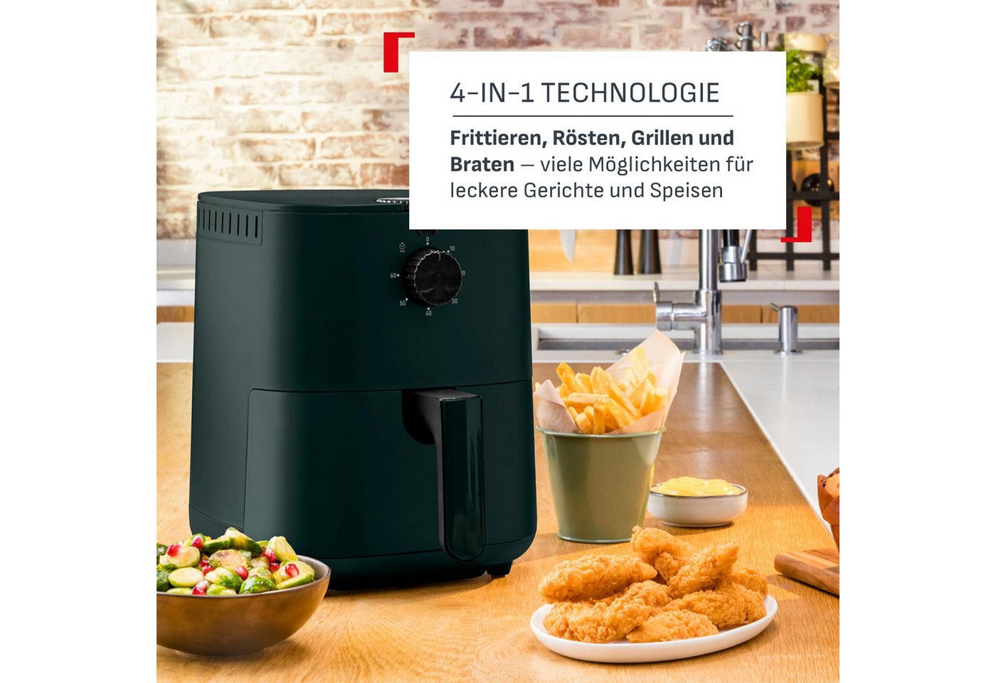 Tefal Fritteuse EY1303, Energiesparend, platzsparend, mit Temperatur- und Timerfunktion – Bild 2 von 5