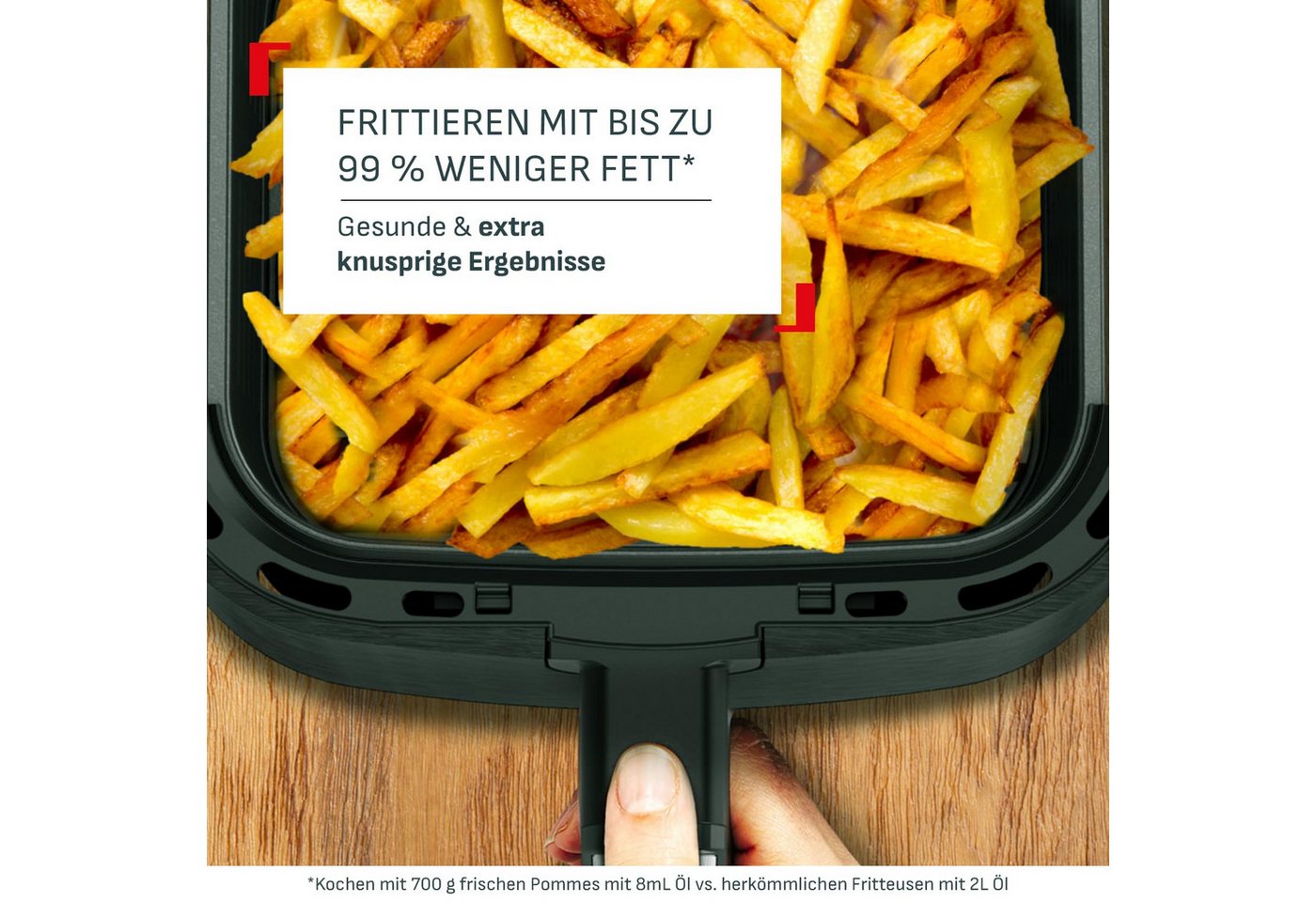 Tefal Fritteuse EY1303, Energiesparend, platzsparend, mit Temperatur- und Timerfunktion – Bild 3 von 5