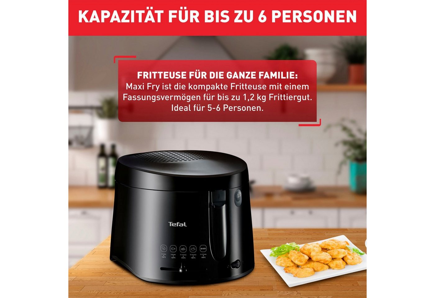Tefal Fritteuse FF1078 Maxi Fry, 1900 W, Cool Wall Technologie, Familienkapazität, FF1078 – Bild 3 von 5