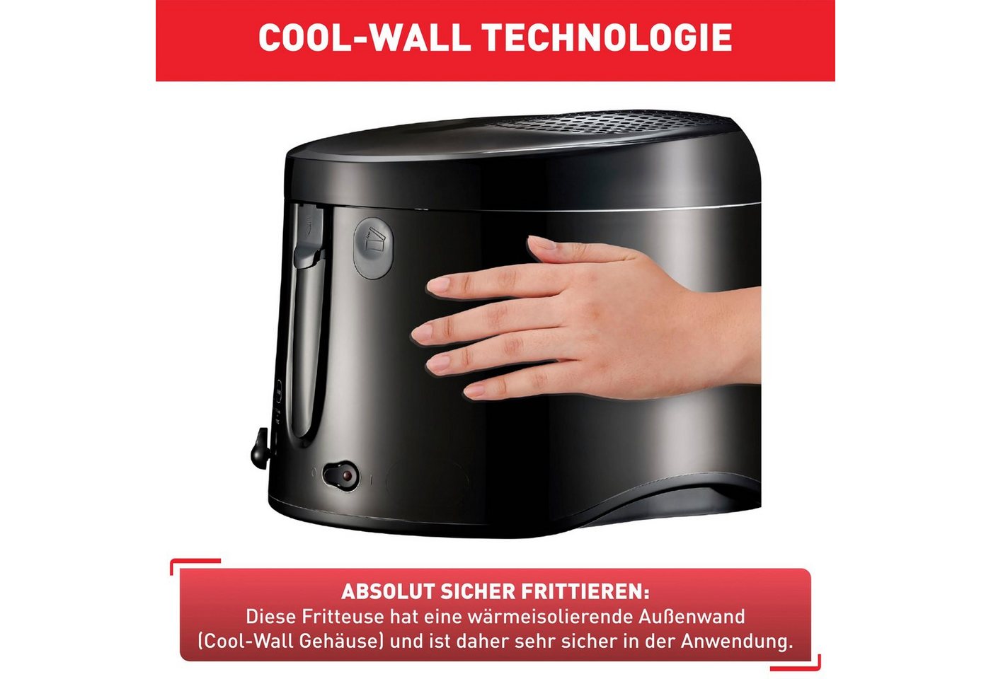 Tefal Fritteuse FF1078 Maxi Fry, 1900 W, Cool Wall Technologie, Familienkapazität, FF1078 – Bild 4 von 5