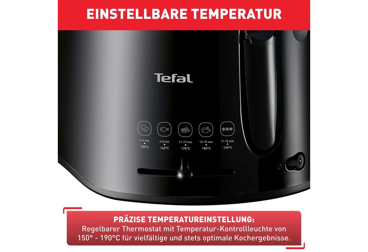 Tefal Fritteuse FF1078 Maxi Fry, 1900 W, Cool Wall Technologie, Familienkapazität, FF1078 – Bild 5 von 5
