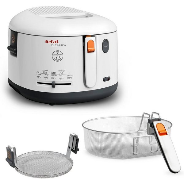 Tefal Fritteuse FF1631 One Filtra, 1900 W, 1,2 Kg, Auffangsieb für Frittierreste, spülmaschinenfest, FF1631
