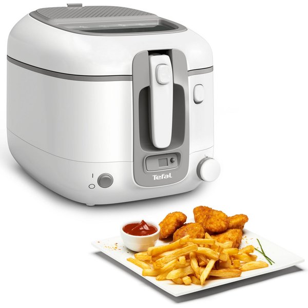 Tefal Fritteuse FR3141 Super Uno, XL Kapaziät, bis zu 6 Personen, weniger Frittiergerüche, 1800 W, Kapazität 2,2 l Öl / 1,5 kg Frittiergut, spülmaschinengeeigne