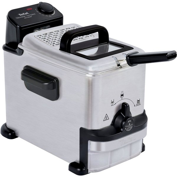 Tefal Fritteuse FR7016 Oleoclean Compact, 1500 W, 2 L, Deckel mit Filter, Sichtfenster, Temperaturkontrolle, FR7016