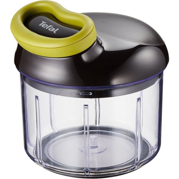 Tefal Gemüsehacker Ingenio Zerkleinerer, 900ml, Edelstahlklingen, rutschfest, Soft-Touch-Griff, Schwarz/Grün