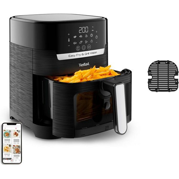 Tefal Heißluftfritteuse EY5068 Easy Fry & Grill Vision, Sichtfenster, 8 Programme, Touchscreen, energiesparend