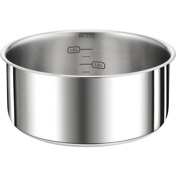 Tefal Kasserolle Ingenio Preference, Edelstahl (1-tlg), stapelbar, unbeschichtet, 18/10-Edelstahl, hochglanzpoliert