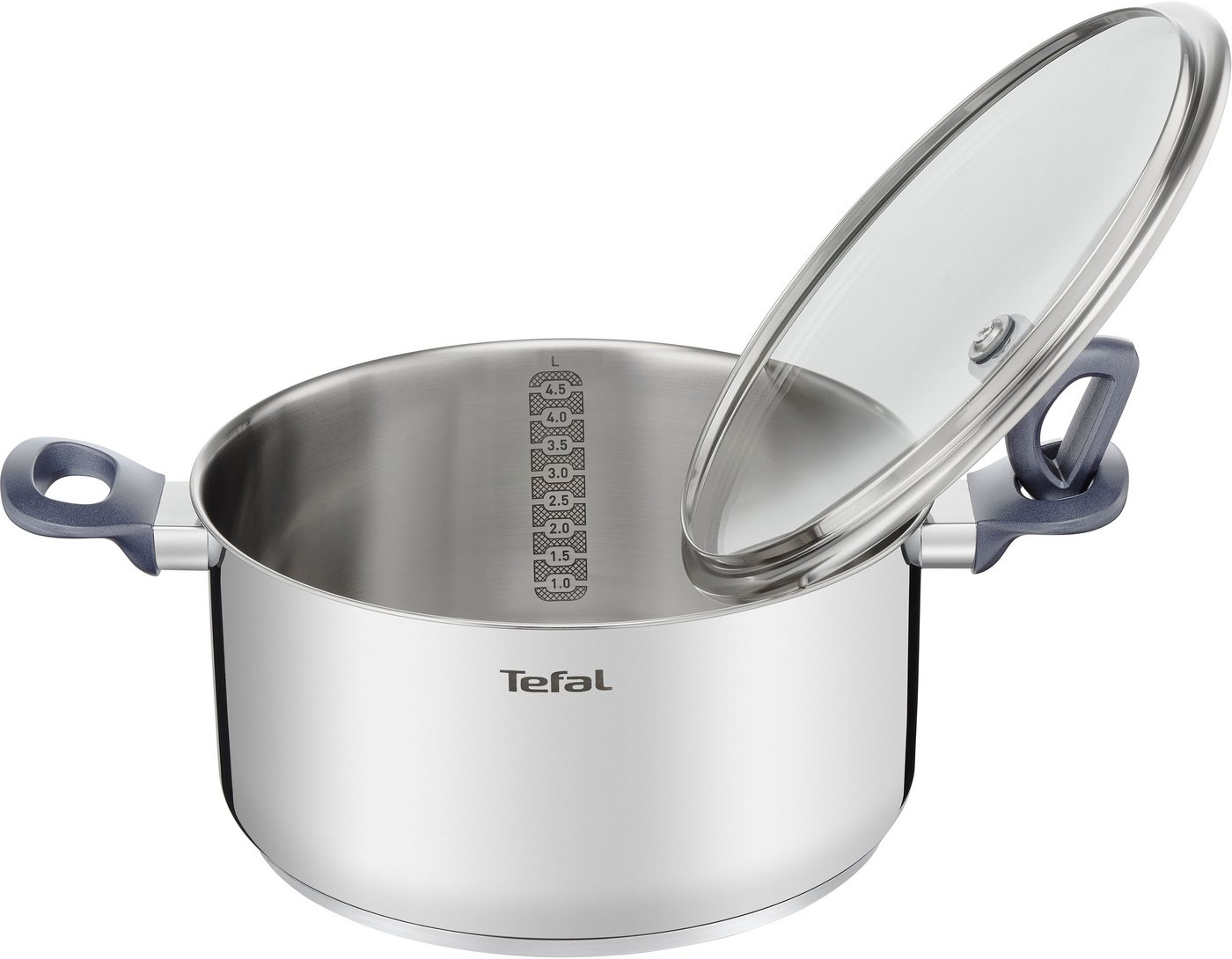 Tefal Kochtopf Daily Cook, Edelstahl, Edelstahl-Topf mit stehendem Deckel,Ausgießer,alle Herdarten,Induktion – Bild 2 von 5