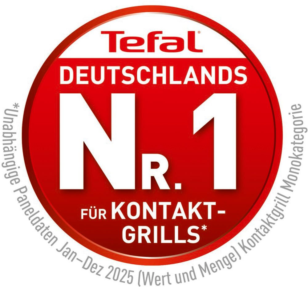 Tefal Kontaktgrill GC750D OptiGrill Elite, 2000 W, 12 Programme, intuitiver Sensor, Grillboost-Funktion, Rezeptbuch App – Bild 2 von 5