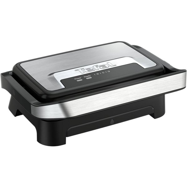 Tefal Kontaktgrill Inicio Compact, 2-in-1 Panini /Grill, antihaftbeschichtetete Platten, 1000 W, Platzsparendes Design, spülmaschinengeeignete Saftschale, GC270