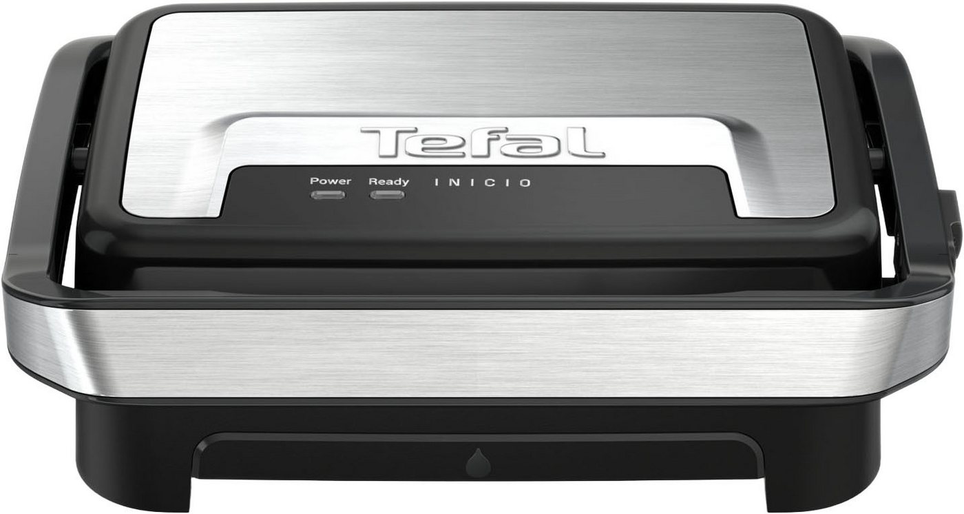 Tefal Kontaktgrill Inicio Compact, 2-in-1 Panini /Grill, antihaftbeschichtetete Platten, 1000 W, Platzsparendes Design, spülmaschinengeeignete Saftschale, GC270 – Bild 2 von 5