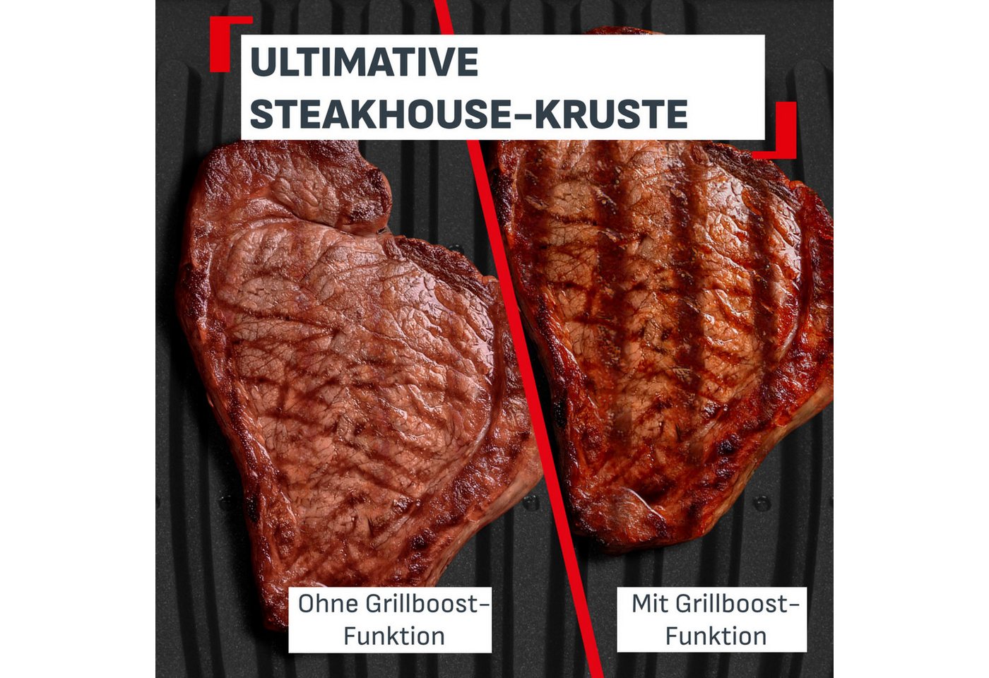 Tefal Kontaktgrill OptiGrill Elite XL, spülmaschinengeeignete Platten, 2200 W, Countdown zum Grillergebnis, Grillboost für Grillstreifen, GC760D – Bild 5 von 5