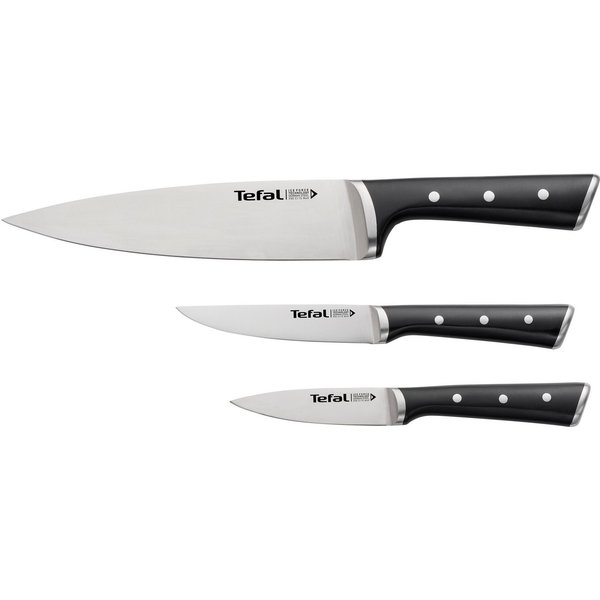 Tefal Messer-Set Ice Force (Set, 3-tlg), 3-tlg. Set, Eishärtungstechnologie, Klinge aus deutschem Edelstahl