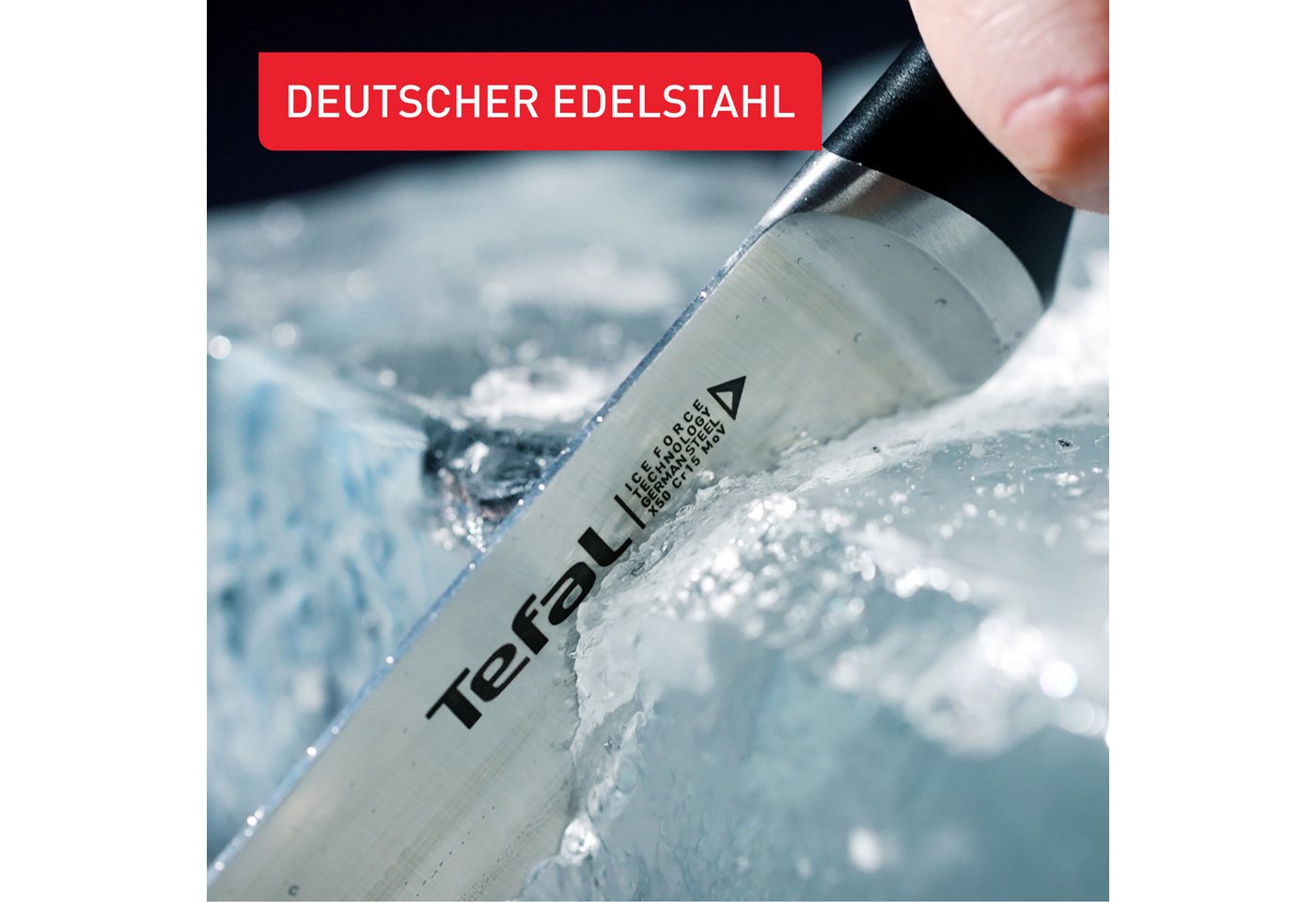 Tefal Messer-Set Ice Force (Set, 3-tlg), 3-tlg. Set, Eishärtungstechnologie, Klinge aus deutschem Edelstahl – Bild 3 von 5