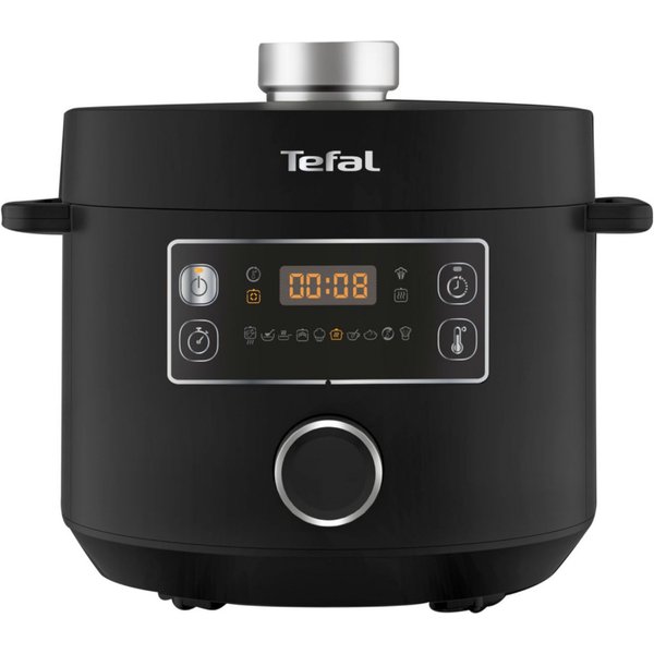 Tefal Multikocher Turbo Cuisine inkl. Dampfgareinsatz, Messbecher, Reislöffel und Kelle, 1000 W, 5 l Schüssel, elektr. Schnellkochtopf, 10 aut. Programme, 1-Kno
