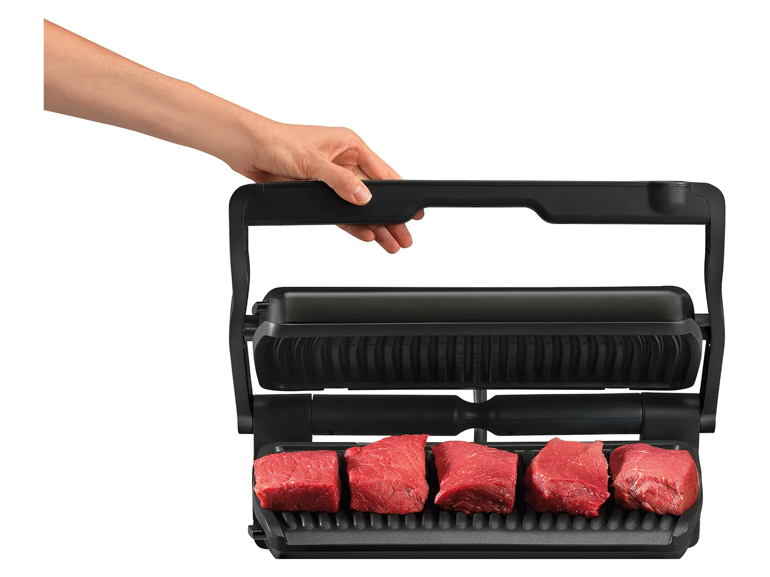 TEFAL OptiGrill XL Kontaktgrill, 9 Grillprogramme, automatische Temperaturanpassung, manueller Modus, Garanzeige»GC7228« – Bild 2 von 4