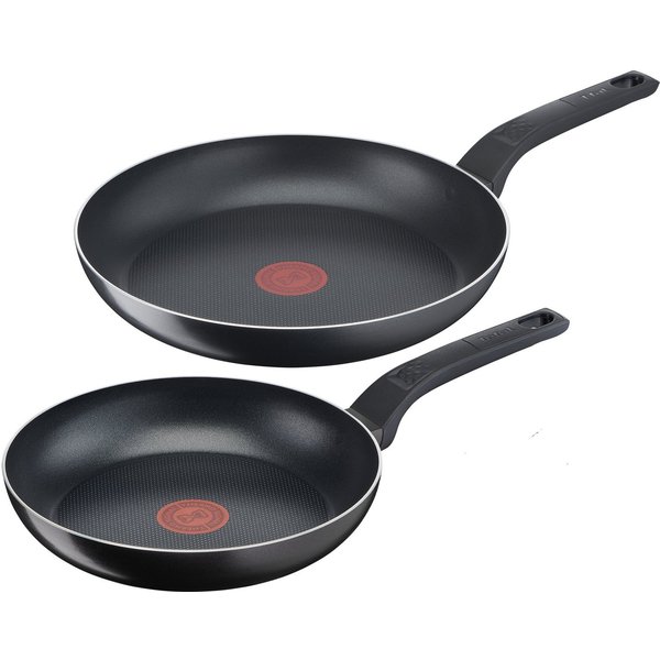 Tefal Pfannen-Set Easy Cook & Clean, Antihaftbeschichtung, nicht induktionsgeeignet, Aluminium (Set, 2-tlg., 2x Bratpfannen Ø 24/28 cm), Thermo-Signal Technolog
