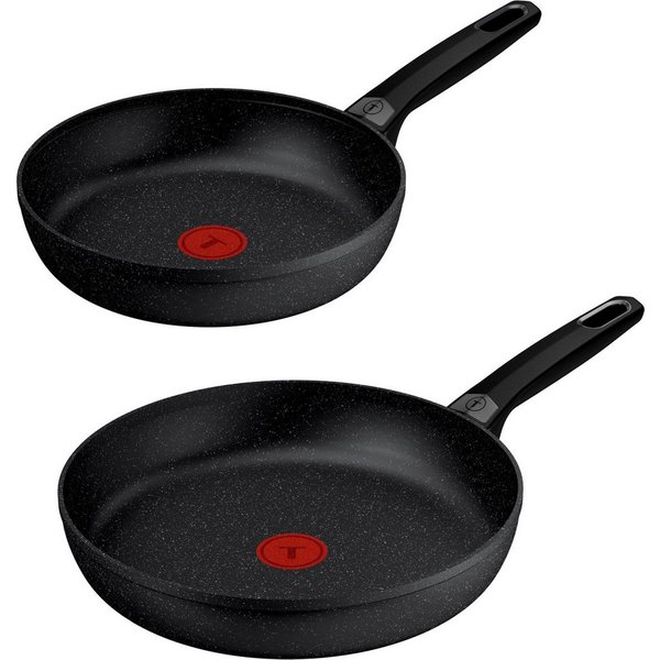 Tefal Pfannen-Set Excell'Cook, Aluminium (Set, 2-tlg., je 1 Pfanne 24/28 cm), leistungsstarke Antihaftbeschichtung, Induktion, metallspatelsicher